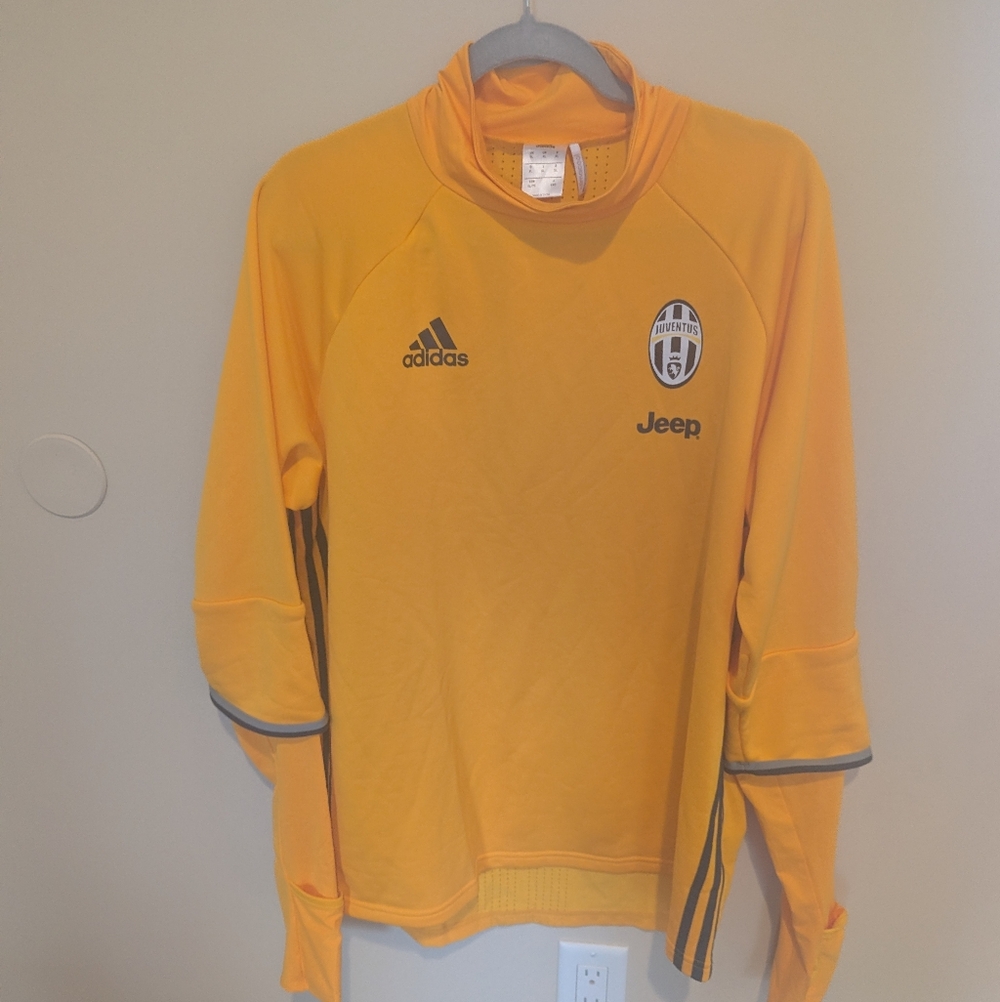 Rare Adidas Gold Juventus Long Sleeve Training Shirt